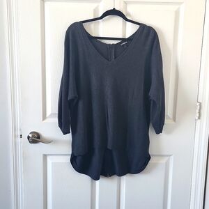 Express High Low Vneck Sweater Zippered Back Medium